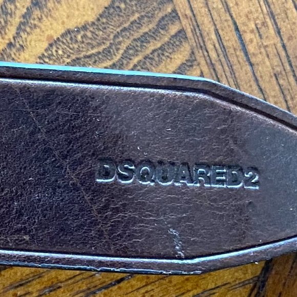 Brand New With Tags DSQUARED2 Plaque Leather Men's Belt - Picture 9 of 12